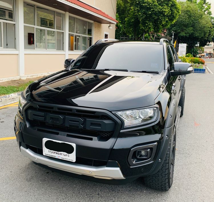 Ford Ranger 2019 2.0 Hi-Rider Wildtrak Pickup ดีเซล ไม่ติดแก๊ส เกียร์อัตโนมัติ ดำ