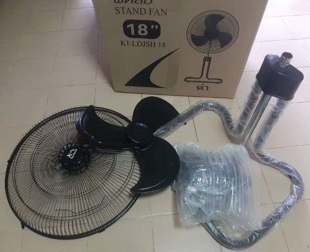 พัดลม 18 นิ้วอุตสาหกรรมของใหม่ สไลด์ปรับสูงได้ รูปที่ 2