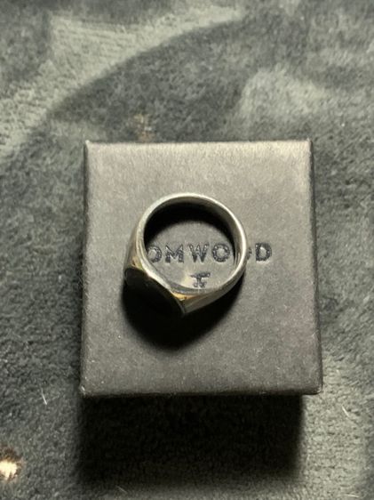 เงิน แหวน Tom Wood Oval Ring Black Onyx Sterling Silver 925 Size 58 (US 8.5) Men's Used