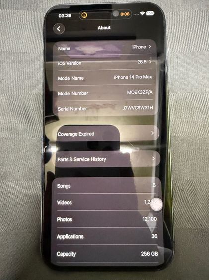 IPhone 14 Pro max 256gb สีม่วง รูปที่ 5