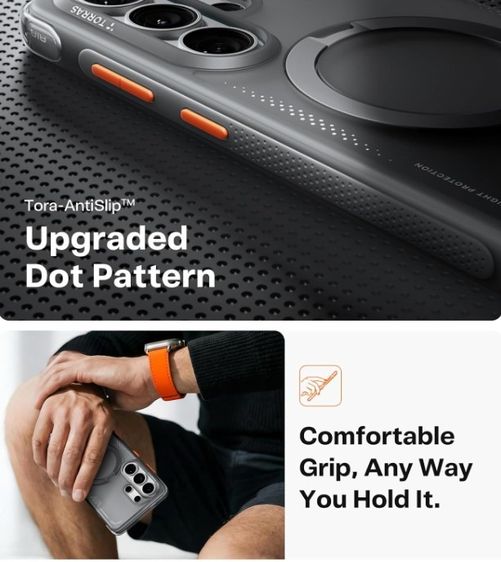 Torras Ostand Spin Q3 Air เคส Galaxy S26 Ultra - Shadow Black แถมฟิล์ม Hydrogel สภาพสวยๆ ใช้น้อย รูปที่ 5