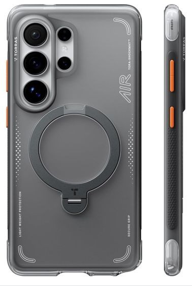Torras Ostand Spin Q3 Air เคส Galaxy S26 Ultra - Shadow Black แถมฟิล์ม Hydrogel สภาพสวยๆ ใช้น้อย
