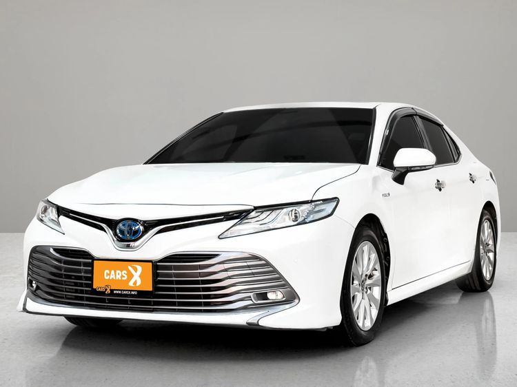 Toyota Camry 2021 2.5 Hybrid Premium Sedan ไฮบริด ไม่ติดแก๊ส เกียร์อัตโนมัติ ขาว