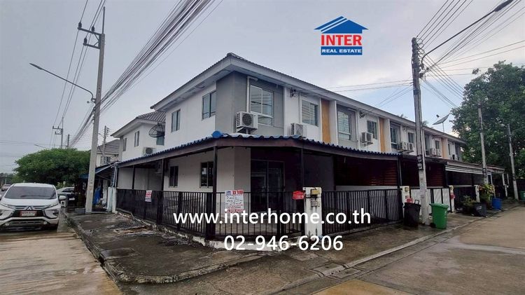 ทาวน์เฮ้าส์ 2 ชั้น 23.5 ตร.ว. หมู่บ้านพฤกษา 116 รังสิต-ธัญบุรี ถนนรังสิต-นครนายก ถนนเลียบคลองหก คลองหลวง ปทุมธานี