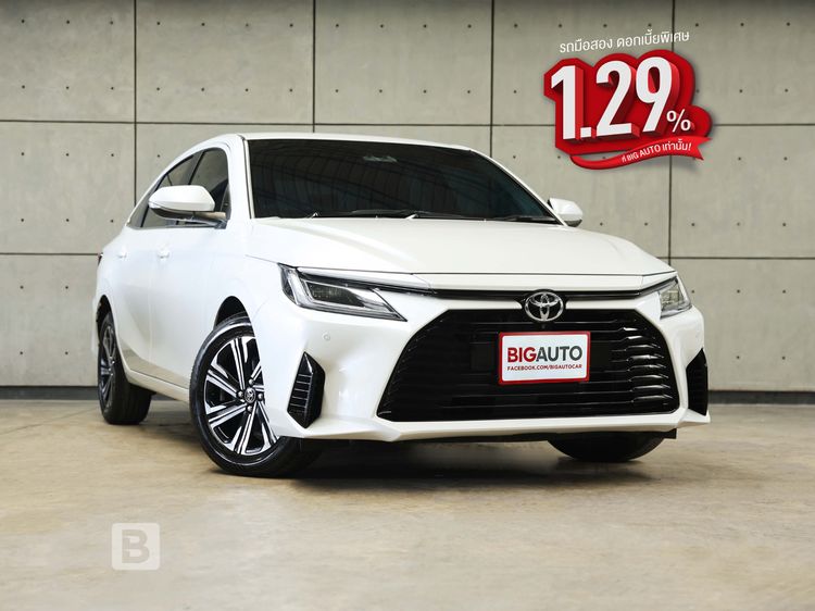 Toyota Yaris ATIV 2025 1.2 Premium Sedan เบนซิน ไม่ติดแก๊ส เกียร์อัตโนมัติ ขาว