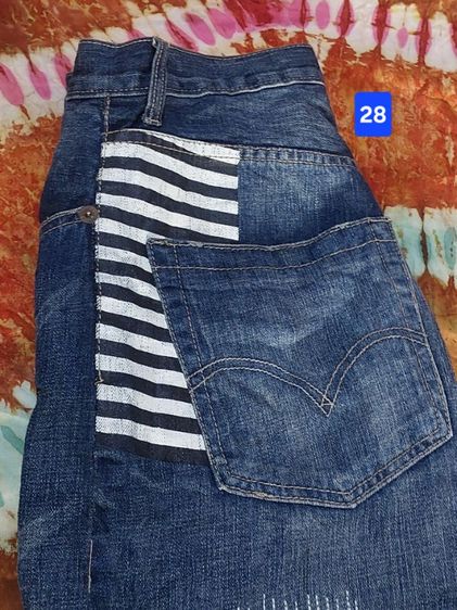 Levi's Fenom สายฟ้า สีขาว เอวจากป้าย 28ยาว32ยาวทั้ว42ขากว้าง8 สวยผ้าแน่นสภาพใหม่มาก รูปที่ 10