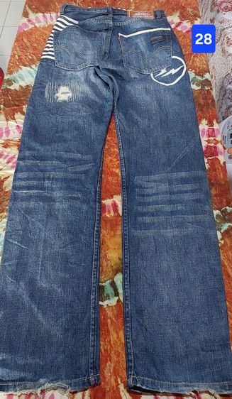 Levi's Fenom สายฟ้า สีขาว เอวจากป้าย 28ยาว32ยาวทั้ว42ขากว้าง8 สวยผ้าแน่นสภาพใหม่มาก รูปที่ 7