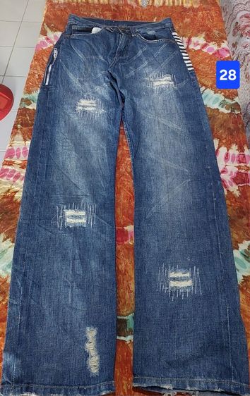 Levi's Fenom สายฟ้า สีขาว เอวจากป้าย 28ยาว32ยาวทั้ว42ขากว้าง8 สวยผ้าแน่นสภาพใหม่มาก รูปที่ 6