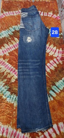 Levi's Fenom สายฟ้า สีขาว เอวจากป้าย 28ยาว32ยาวทั้ว42ขากว้าง8 สวยผ้าแน่นสภาพใหม่มาก รูปที่ 5