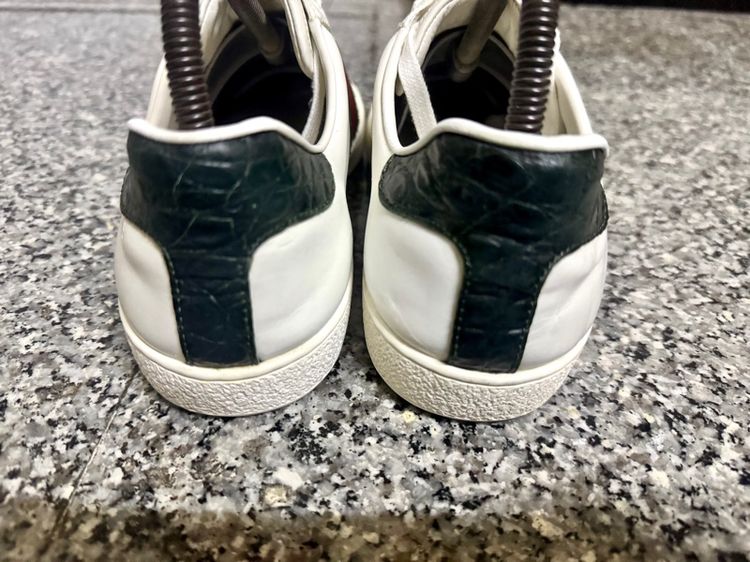 Gucci Ace Classic White Leather Low Top Sneakers เบอร์7 รูปที่ 4
