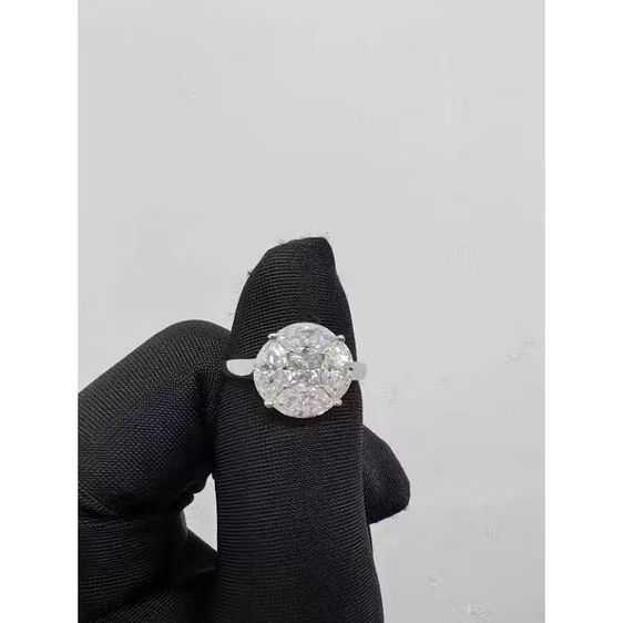 แหวน 925 เงินแท้มือสองประดับเพชร Moissanite ไม่ใช่cz ทรง marquise princess 2.5 ct size 8 US