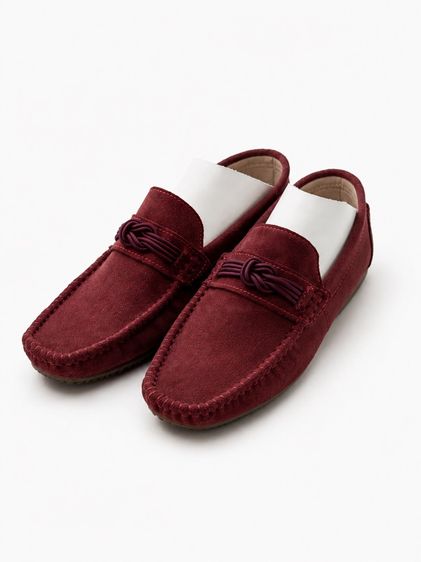 ผ้า รองเท้าแบบสวมและโลฟเฟอร์ UK 5 | EU 38 | US 5.5 รองเท้าLoafer สีแดงเลือดหมู