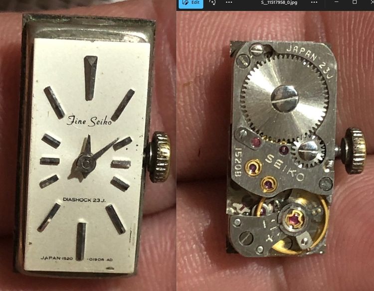  Fine Seiko DLASHOCK 23J Lady ไขลาน หน้าแป้ง  รูปที่ 4