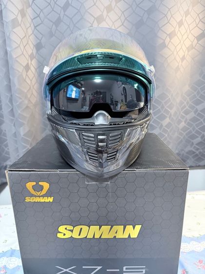 หมวกกันน็อค Soman X7s Carbon 100 รูปที่ 8