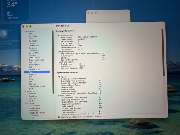 (ขายแล้ว)Macbook Air 15 M4 Ram16 256GB แบต 100 รูปที่ 7