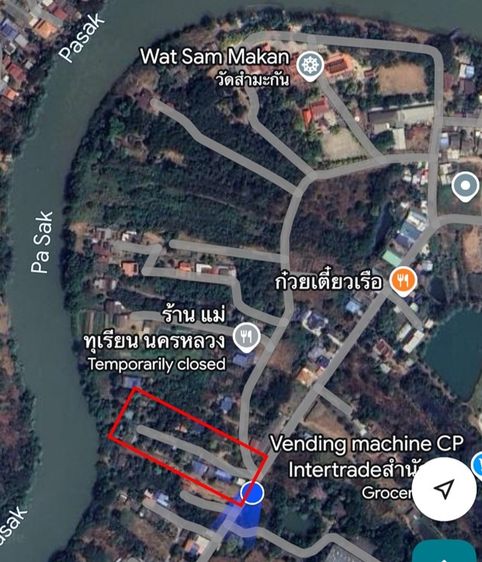 ขายที่ดินแปลงสวย  หน้าติดถนน-หลังติดแม่น้ำ 1 ไร่ 2 งาน 70 ตร.ว.  รูปที่ 3