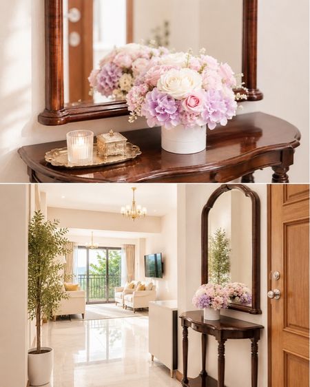 Verona Mirror Console Vintage European style entryway mirror  console set รูปที่ 3