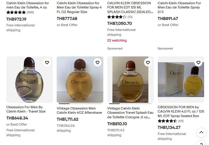 น้ำหอมวินเทจ Calvin Klein Obsession 15 ml MADE IN USA รูปที่ 16