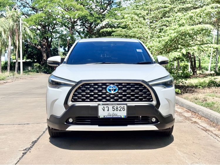 รถ Toyota Corolla Cross 1.8 Hybrid Premium สี ขาว