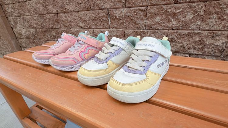 หญิง ชมพู รองเท้าเด็ก Skechers แท้ ป้าย 18cm