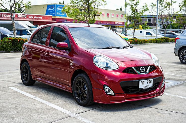 Nissan March 2019 1.2 E Sedan เบนซิน ไม่ติดแก๊ส เกียร์อัตโนมัติ แดง รูปที่ 3
