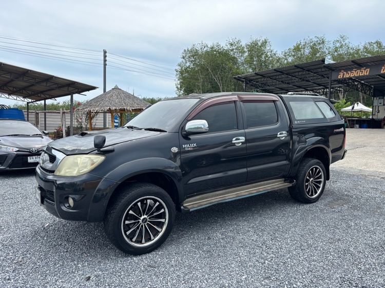 Toyota Hilux Vigo 2009 2.5 Double Cab E Prerunner VN Turbo Pickup ดีเซล เกียร์ธรรมดา ดำ รูปที่ 2