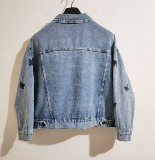 เสื้อแจ็คเก็ตยีนส์ปักลายผีเสื้อ รูปที่ 10