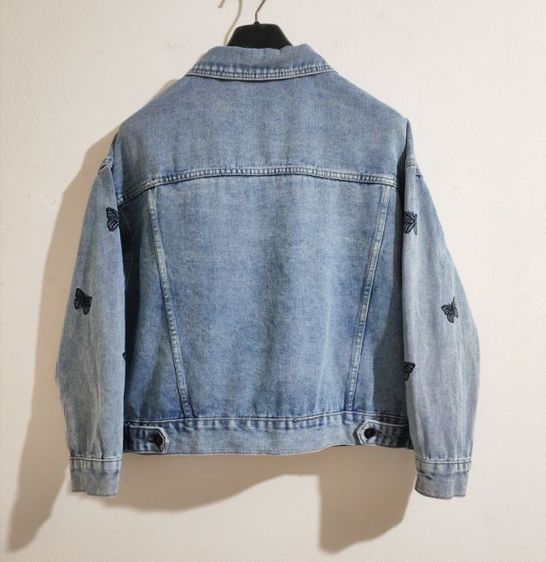 เสื้อแจ็คเก็ตยีนส์ปักลายผีเสื้อ รูปที่ 7
