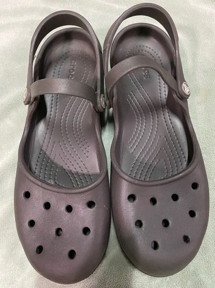 รองเท้าส้นแบน อื่นๆ บัลเล่ Crocsแท้💯 สีน้ำตาล ไซด์W11 ไซด์42 ยาว27cm.