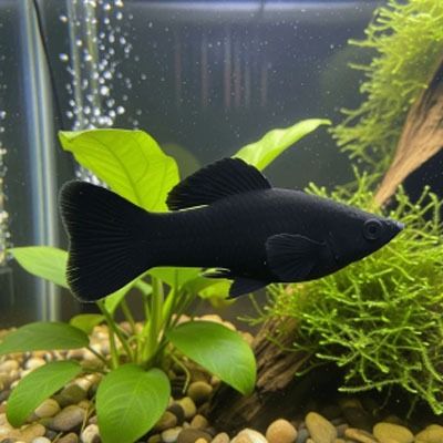 ปลาสอดดำ เซ็ท 10 ตัว Black Molly รูปที่ 4