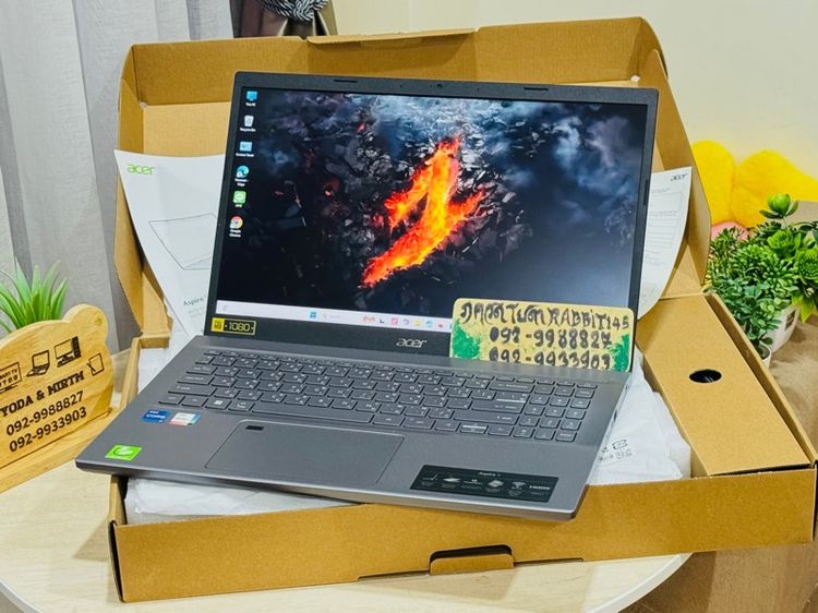  Acer Aspire5 Core i7 Gen12 ,Ram 8G , M.2 Pcle 512G จอ15.6" Full HD  คีย์บอร์ดไฟ เล่นเกม ทำงานเขียนแบบ ตัดต่อวีดีโอ นักเรียน นักศึกษา  รูปที่ 6
