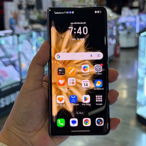 HONOR Magic V2 สีม่วง เครื่องศูนย์ สภาพสวยมาก มือถือจอพับสุดบาง จอ7.92นิ้ว แรม16รอม512 Snap8 Gen2 กล้อง50ล้าน(3ตัว)🔥🔥 รูปที่ 7