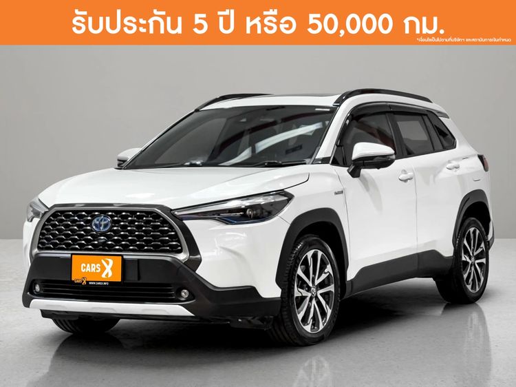 รถ Toyota Corolla Cross 1.8 Hybrid Premium Safety สี ขาว