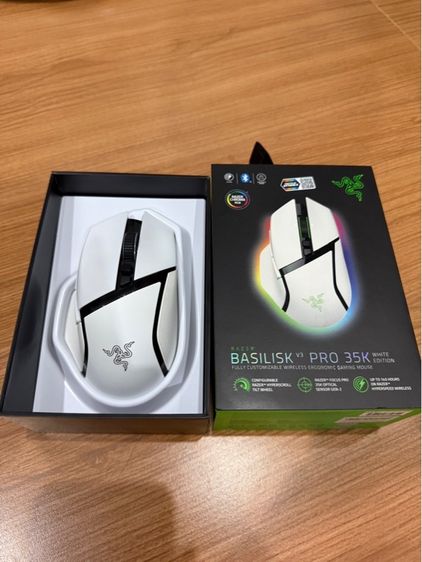 เม้าส์ และคีย์บอร์ด Mouse Razer Basilisk V3 Pro (สีขาว)