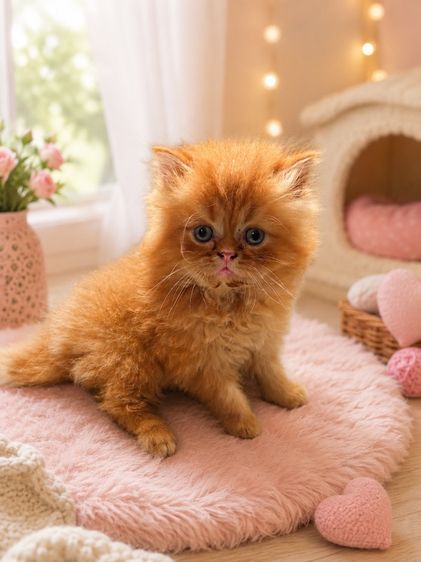 เปอร์เซีย (Persian) 🐾 ลูกแมวเปอร์เซียแท้ ขนฟู สีส้ม 🧡 