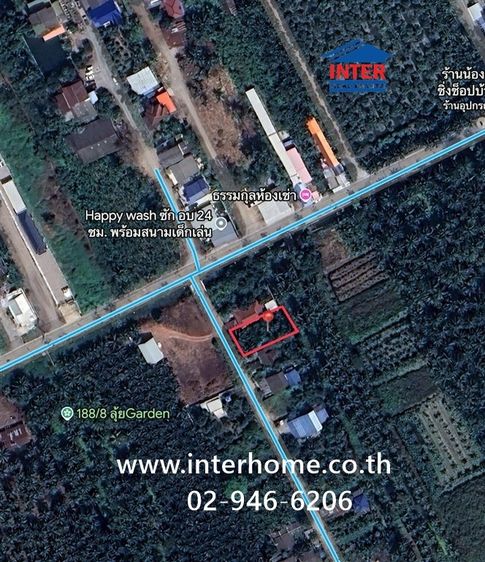 ที่ดินเปล่า 100 ตร.ว. ที่ดิน ใกล้การไฟฟ้าส่วนภูมิภาคสมุทรสาคร2 ถนนบ้านแพ้ว ถนนพระราม2 บ้านแพ้ว สมุทรสาคร