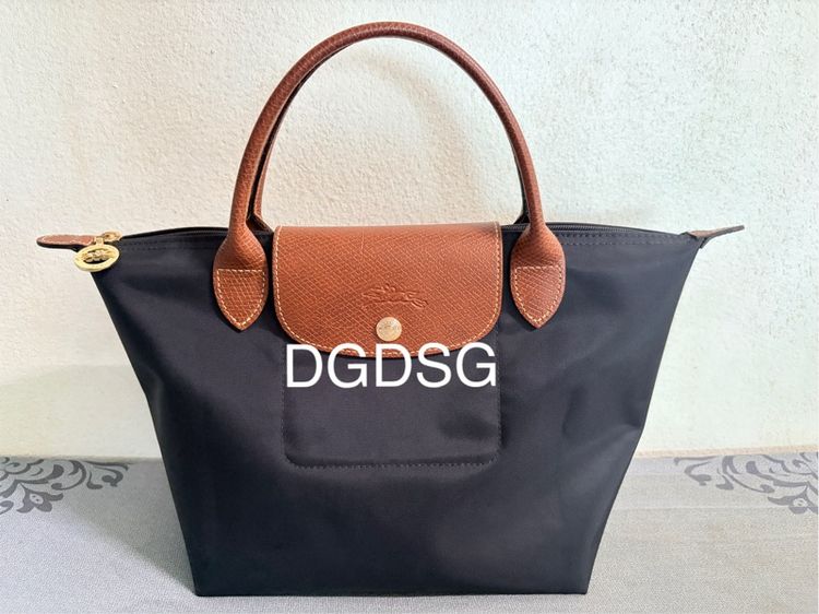 หญิง ไนล่อน กระเป๋า longchamp le pliage ไซล์ S หูสั้น สีดำ (มือสอง)