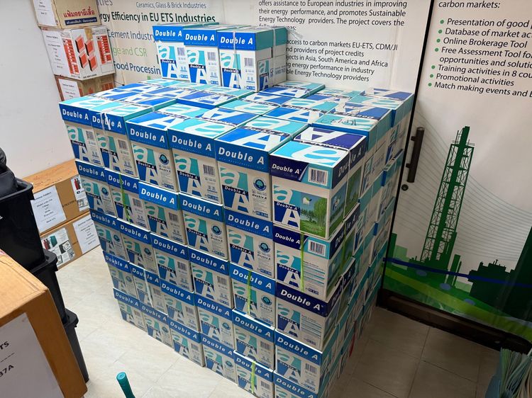 กระดาษถ่ายเอกสาร Double A A4 80gsm ที่เหลืออยู่ สภาพใหม่