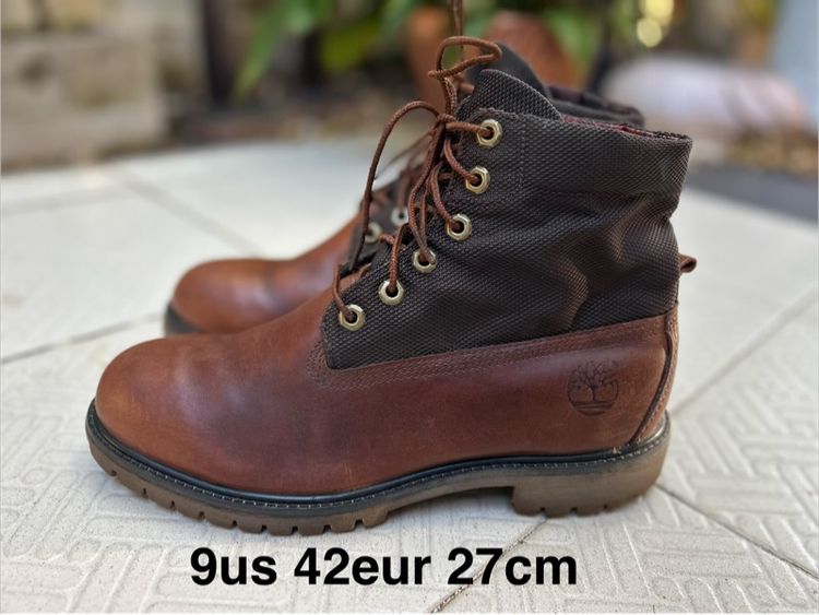 น้ำตาล หนังแท้ รองเท้าบู๊ท UK 8.5 | EU 42 2/3 | US 9 รองเท้า timberland