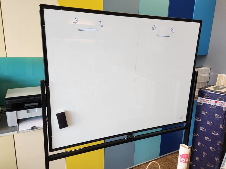 กระดาน whiteboard ขนาด 120x90 ซม. 2 ด้าน