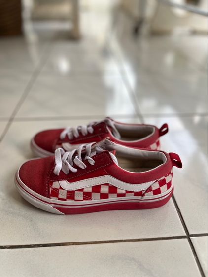 รองเท้าวัยรุ่น แบรนด์เนม VANS สีแดงสด สวย น่ารักสมวัย รูปที่ 3