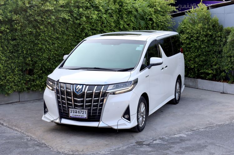 Toyota Alphard 2018 2.5 Hybrid Van เบนซิน ไม่ติดแก๊ส เกียร์อัตโนมัติ ขาว รูปที่ 2
