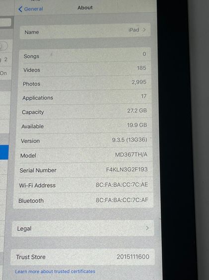 IPAD 3 32 GB ดูหนัง ฟังเพลง เล่นเกมส์ แบตนาน ใช้งานได้ดี ราคาถูกใจ รูปที่ 3