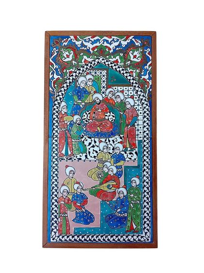 ภาพ Rare Turkish Ottoman Ceramic Art Panel by Master of Traditional Turkish and Ottoman Miniature Arts