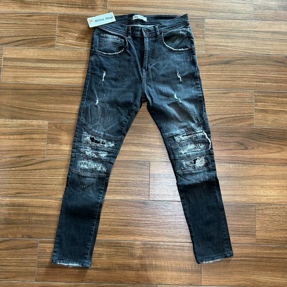 👖★ กางเกงยีนส์ ZARA Skinny Fit - Biker Jeans ★ ของแท้ ★ สี Washed Black