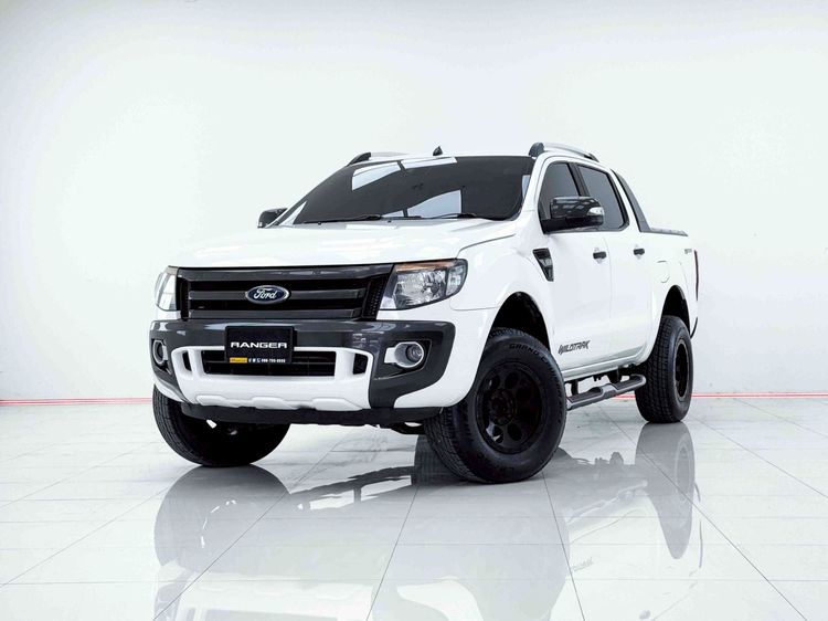 Ford Ranger 2013 2.5 Hi-Rider Wildtrak LTD Pickup ดีเซล ไม่ติดแก๊ส เกียร์อัตโนมัติ ขาว