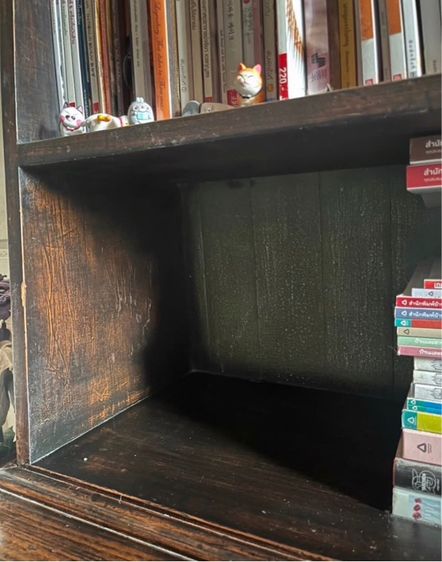 ตู้ชั้นหนังสือไม้สักโบราณ รูปที่ 4
