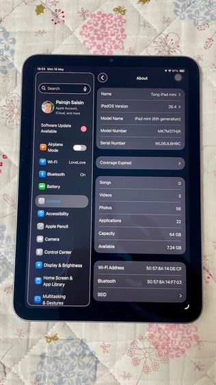 (ขายแล้วครับ) iPad Mini 6 WiFi รูปที่ 8