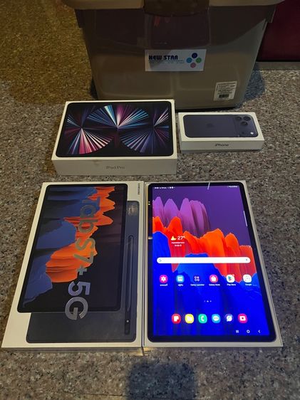 256 GB ขายSamsungTabS7PlusสีMystic Navy 5G 256กิ๊กใส่ซิมได้สเปคหายากมากจอสวยยกกล่องสูนTrueสภาพสวยๆๆใช้งานดีถูกมากก