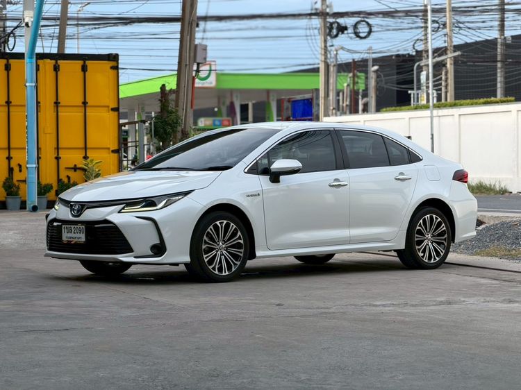 Toyota Altis 2021 1.8 Hybrid Mid Sedan ไฮบริด ไม่ติดแก๊ส เกียร์อัตโนมัติ ขาว